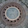 Gullidecke mit Wappen der Gemeinde Kühren-Burkartshain